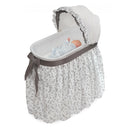 Wishes Oval Bassinet - Full Length Skirt - Gray/Leaf