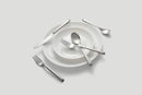 20pc Hammered Mirror Flatware Set - Stainless Steel