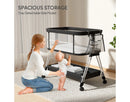 Baby Bassinet Bedside Sleeper with Wheels - Portable Crib