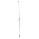 Unger Opti-Loc Aluminum Extension Pole, 8Ft, Two Sections, Green/Silver - UNGEZ250