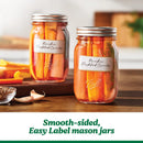 12ct 16oz Smooth Glass Mason Jar with Lid and Band