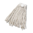 Boardwalk Cut-End Wet Mop Head, Cotton, No. 24, White 12/Carton - BWK2024CCT