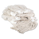 Boardwalk Premium Cut-End Wet Mop Heads, Cotton, 20Oz, White, 12/Carton - BWK220CCT