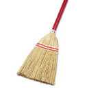 Boardwalk Lobby/Toy Broom, Corn Fiber Bristles, 39" Wood Handle, Red/Yellow - BWK951TEA