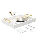 Serving Tray with Handles and Coasters