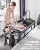 Baby Bassinet Bedside Crib - Grey