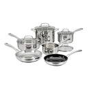 10pc Classic Stainless Steel Cookware Set - Silver