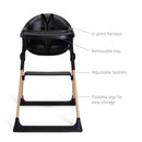 Float Easy Clean Foldable High Chair - Compact Modern Design - Black