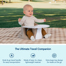 Ergonomic Baby Floor And Booster Seat With Tray - Taupe