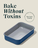 9x6.5” Nonstick Ceramic Small Rectangle Pan - Navy