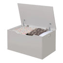 Flat Bench Top Toy and Storage Box - White