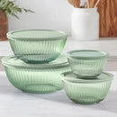 8 Piece Glass Mixing Bowl Set with Lids - Clear