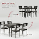 5 Pieces Dining Set - Black