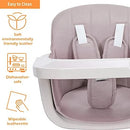 3-in-1 Convertible Wooden High Chair, Pink