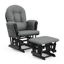 Storkcraft Hoop Infant Nursery Glider and Ottoman, Black and Gray