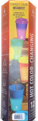 Reusable Color Changing Cup Set - 16oz - 12-Piece