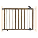 Dreambaby 27.5-41" Nottingham Rustic Wooden Baby Gate for Stairs and Doorways – Two Mount Options: Drill-in Walk Through Door Gate or No Screw Barrier - Stair Gate for Kids and Pets