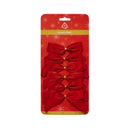 Holiday Trims Red 2 Loop Christmas Bow 3.5 in.