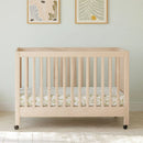 Maki Full-Size Folding Crib with Toddler Rail - Washed Natural
