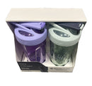 Blender Bottle Strada Shaker Bottle 28 Ounce - Black/White (2 Count)