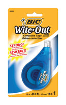 BIC Wite-Out White Correction Tape 1 oz 1 pk, Pack of 6