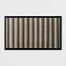 34" x 20" Vintage Striped Kitchen Rug Black/Brown - Threshold™: Skid-Resistant Indoor Runner Mat, Machine Washable
