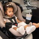 Galaxy 360 Slim Rotating Convertible Car Seat with Swivel Smooth Steel Ring - Teak