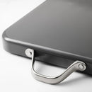Ceramic Coated Aluminum Double Burner Griddle - Dark Gray