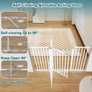 Ixaro 41" Extra Tall Dog Gate Indoor,30-62.5" Wide Heavy Duty Pet Gate for Doorways,Baby Gate with Walk Through and Auto Close, Pressure Mounted, Suitable for Stairs,Kitchen,White