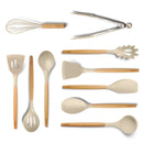 10-Piece Silicone Utensil Set - Almond
