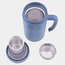 Stainless Steel Tea Tumbler with Handle - Prussian Blue