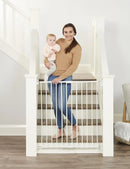 Extra Tall Top of Stairs Safety Gate - White