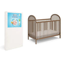 Convertible Baby Crib and Foam Toddler Bed Mattress Bundle - Hazelnut