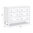 Sammy Scallop 6-Drawer Dresser - White