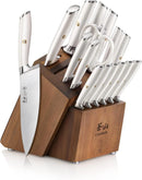 L Series 17-Piece German Steel Forged Knife Set - White