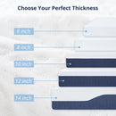 Twin Gel Memory Foam Mattress - Blue