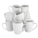 8oz 12pk Porcelain Elle Mug Set White - Service for 12