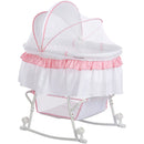 Lacy Portable 2-in-1 Bassinet & Cradle, Pink/White