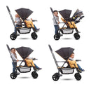Caboose Graphite Sit Stand Double Stroller - Black