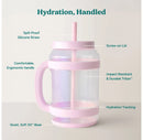 80oz Tritan Waterday Mug Light Pink: Iridescent Tumbler with Straw & Twist-Off Lid, Dishwasher-Safe