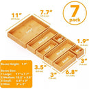 7-Piece Bamboo Drawer Organizer Set - Natural