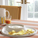 Melamine Plastic Dip Bowl and Platter - White