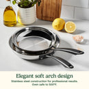 Stainless Steel Fry Pan Set - 8" and 10"