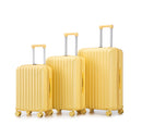 Carry-On/Checked Suitcase with USB Port and Spinner Wheels - Yellow