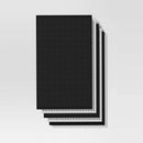 6pc Terry Kitchen Towels Black