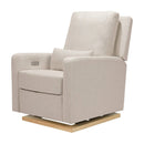 Sigi Glider Recliner With USB - Performance Beach Light Wood Base