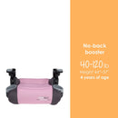 Protect 2-In-1 Folding Booster Car Seat - Dash Rose