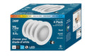 Feit Electric 75W Replacement 5-CCT LED Recessed Downlight - Dimmable, 4 Pack