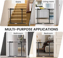 Baby Gate for Stairs Doorways, 29.1” to 33.8”, 30” Tall - Graphite