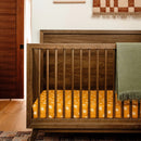 Palma Mid-Century 4-in-1 Convertible Crib with Toddler Bed Conversion Kit - Natural Walnut